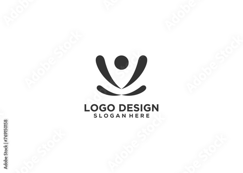 yoga logo design vector
