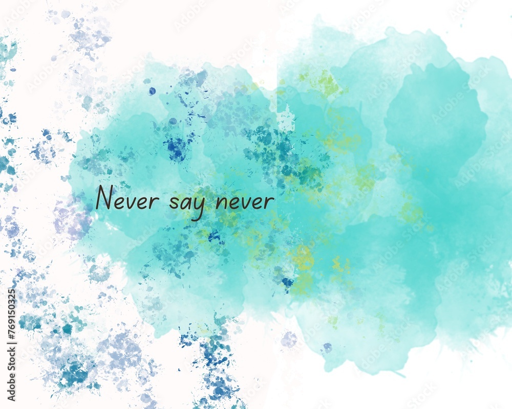Obraz premium The turquoise fog background with inscription