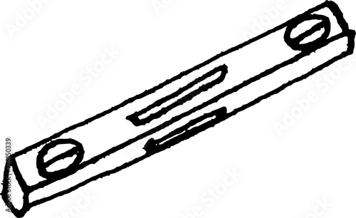 DIY reparation doodle. Hand drawn vector illustration. Spirit level 
