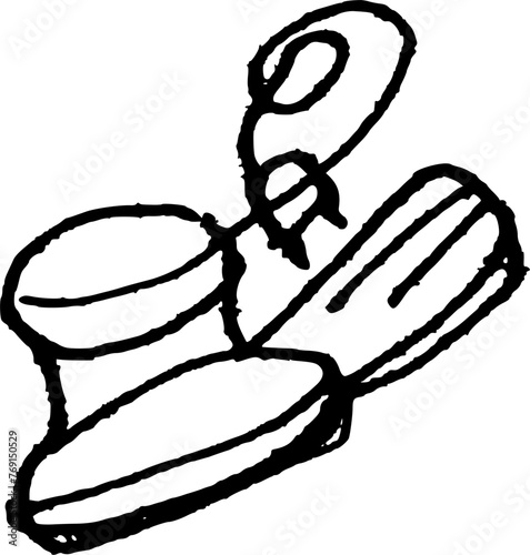 DIY reparation doodle. Hand drawn vector illustration. Electric sander 