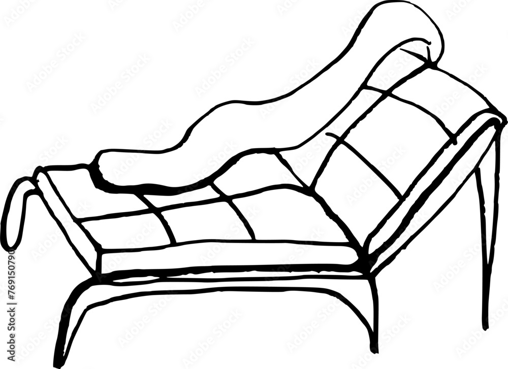 Living room hand drawn vector doodle illustration. Sofa Living room hand drawn vector doodle illustration. Sofa