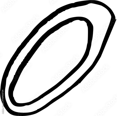 Diverse sports hand drawn vector illustration. Hula hoop