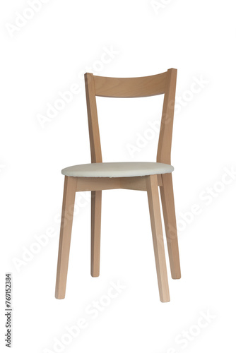 wooden chair isolated on white background