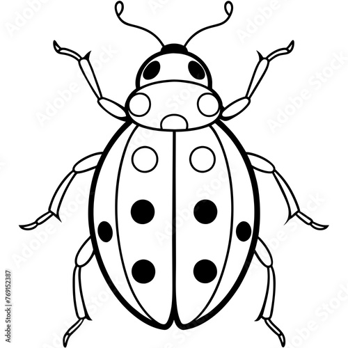 ladybug silhouette vector art Illustration © Merry