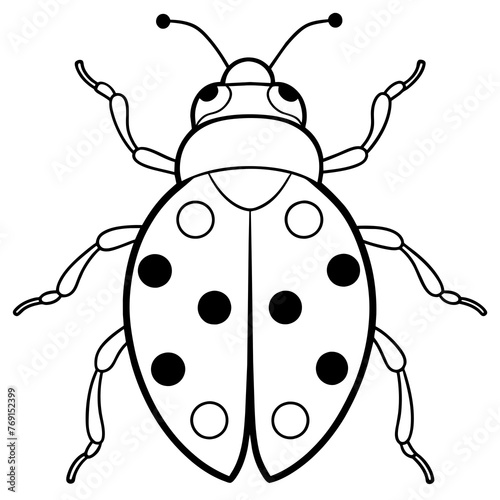 ladybug silhouette vector art Illustration © Merry
