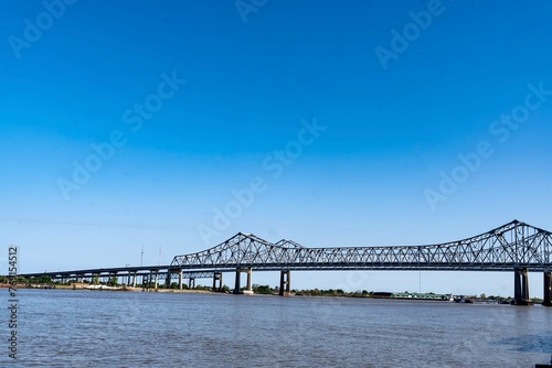 Crescent City Connection Bridge over the Mississippi River in New Orleans, LA © RebeccaDunnLevert