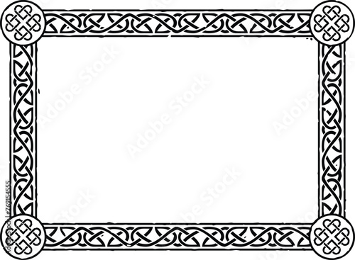 Rectangular Celtic Border Frame - Heart Knot