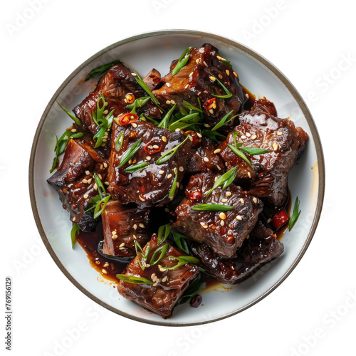 Asian Spicy Short Ribs Isol...