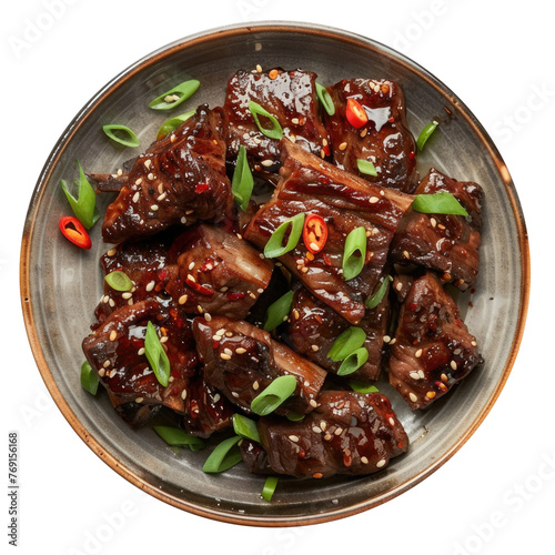 Asian Spicy Short Ribs Isol...