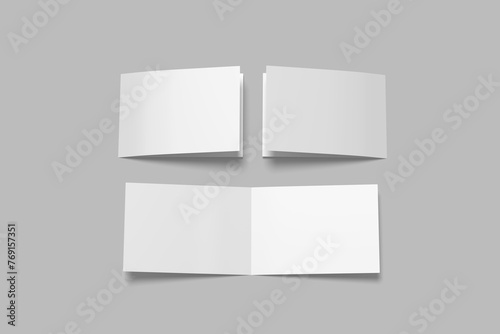 	
Landscape bifold brochure mockups