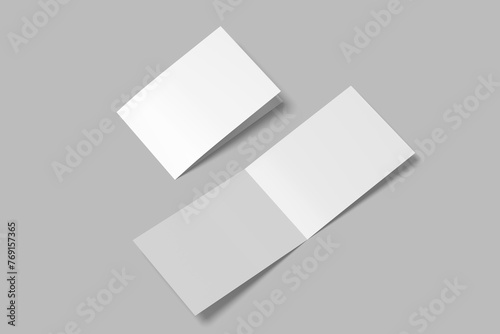 Landscape bifold brochure mockups