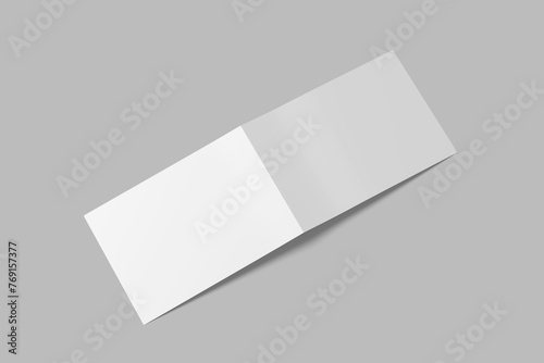 Single landscape bifold brochure mockup
