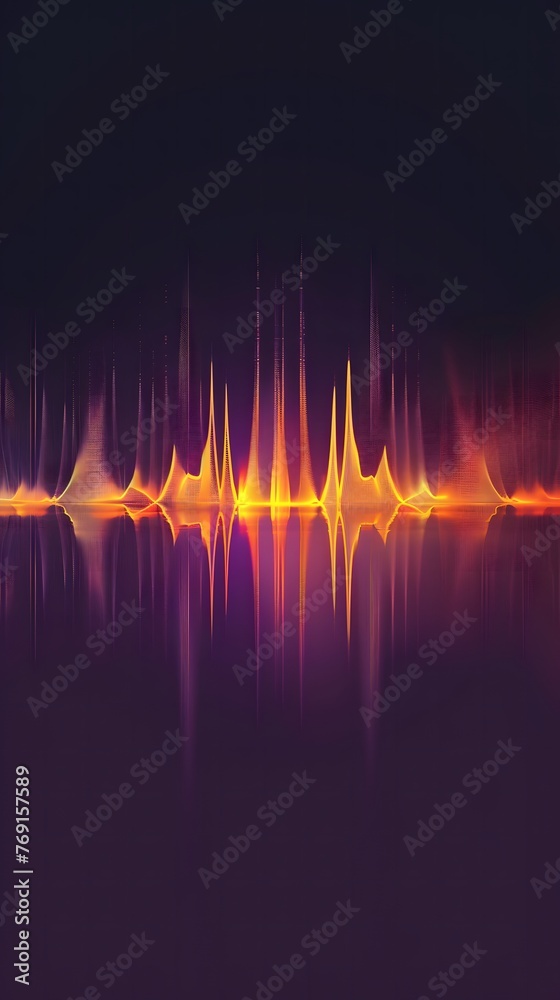 Purple and Yellow Audio Wave, Simple and Glowing Purple and Yellow Audio Wave, Simple and Glowing