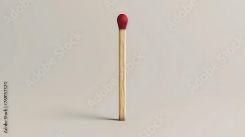 Matchstick isolated on a white background