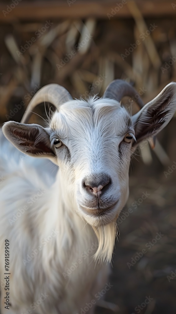 Fototapeta premium goat in the Farmyard