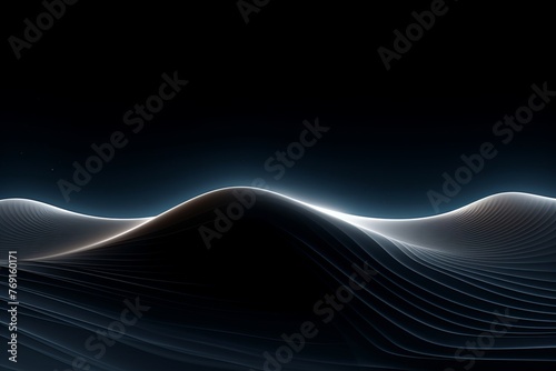 dark background illustration with white fluorescent lines, in the style of realistic white skies, rollerwave