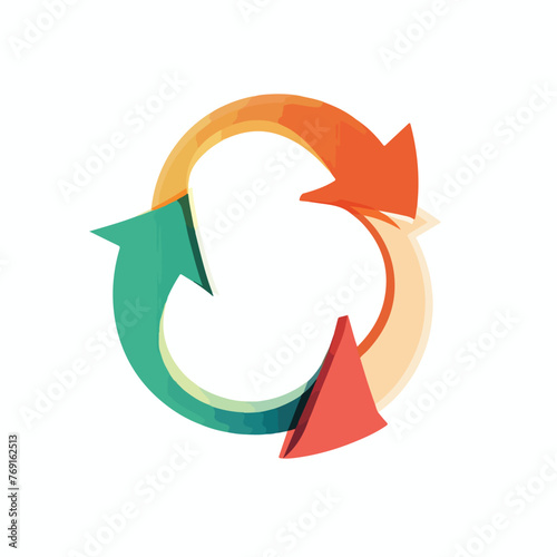 Synchronize icon design. circle arrow vector icon.