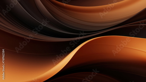 Abstract brown neon background. Shiny moving lines and waves. Glowing neon pattern for backgrounds, banners, wallpapers, posters and covers. Generative AI.