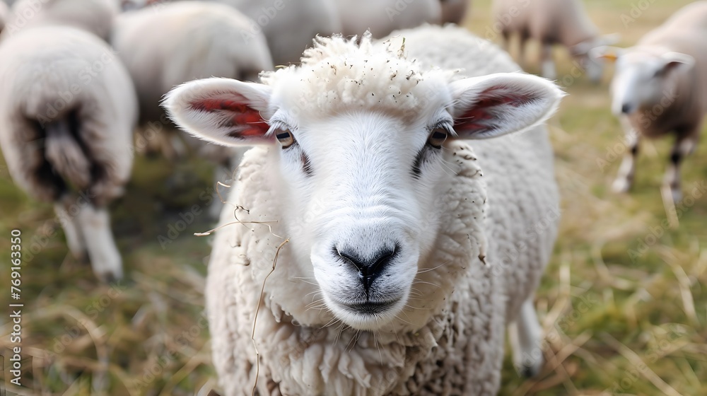  Sheep in the Farmyard