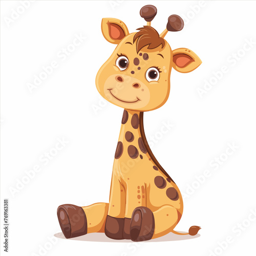 Teddy giraffe cartoon cartoon vector illustration 