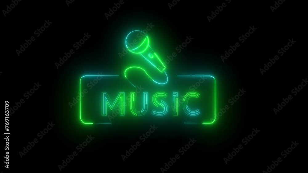 Glowing neon line Microphone icon isolated on black background. On air radio mic microphone. Speaker sign. 4K Video motion graphic animation. Glowing neon line Microphone icon isolated on black background. On air radio mic microphone. Speaker sign. 4K Video motion graphic animation.