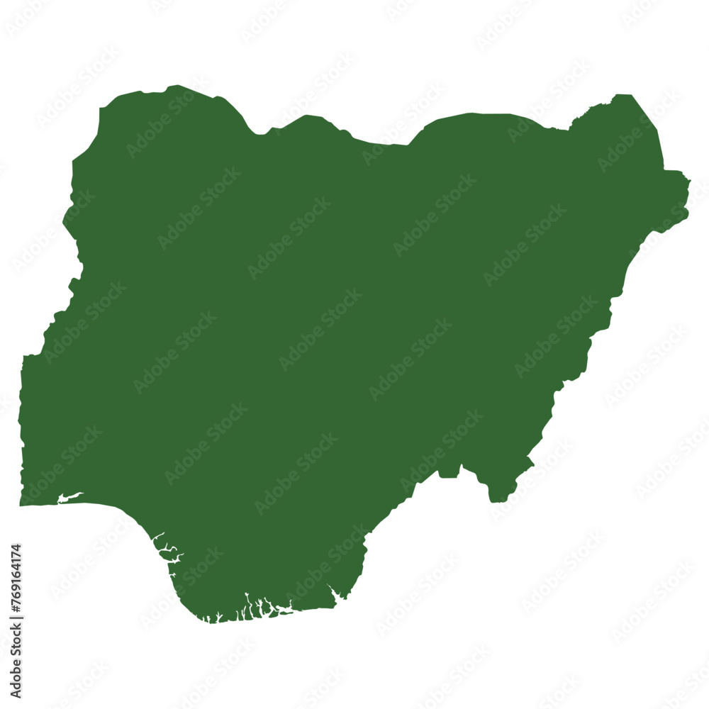Vector map of Nigeria