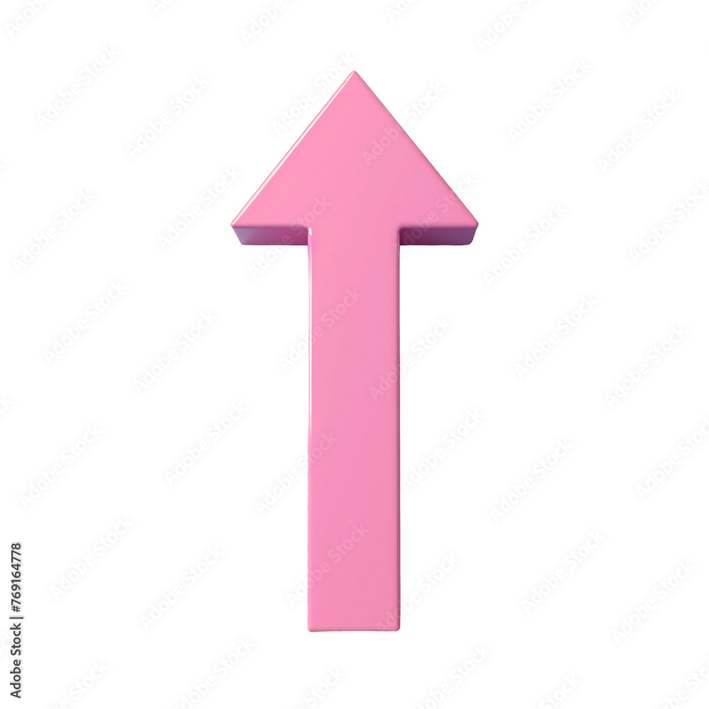 3D rendering of isolated pink up arrow. Positive growth trend. Business profit. 3d isometric icon. Up arrow icon in 3D rendering illustration 3D rendering of isolated pink up arrow. Positive growth trend. Business profit. 3d isometric icon. Up arrow icon in 3D rendering illustration