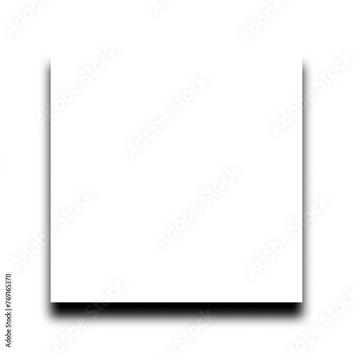 Transparent realistic shadow effect for design. Square rounded PNG shadow isolated on transparent background