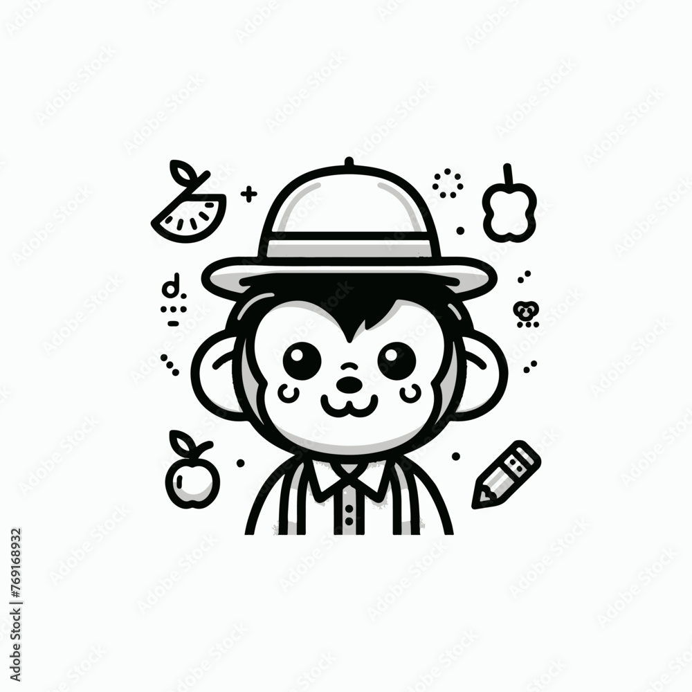 Adorable Monkey Flaunts Its Trendy Cap
