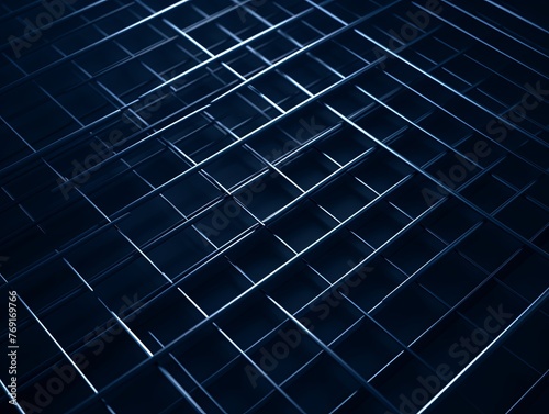 grid thin indigo lines with a dark background in perspective 