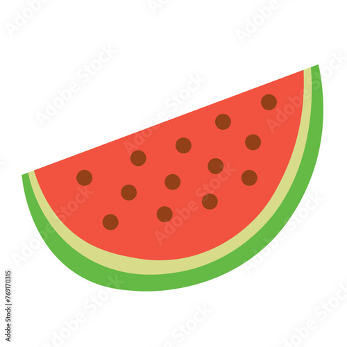 color isolated watermelon fruit in flat style in vector. image of natural healthy eco food.template for logo sticker poster print decor design