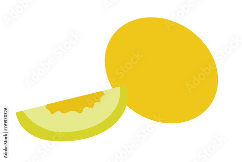 color isolated fruit melon in flat style in vector. image of natural healthy eco food.template for logo sticker poster print decor design