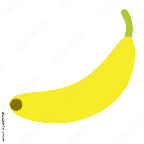 color isolated fruit banana in flat style in vector. image of natural healthy eco food.template for logo sticker poster print decor design