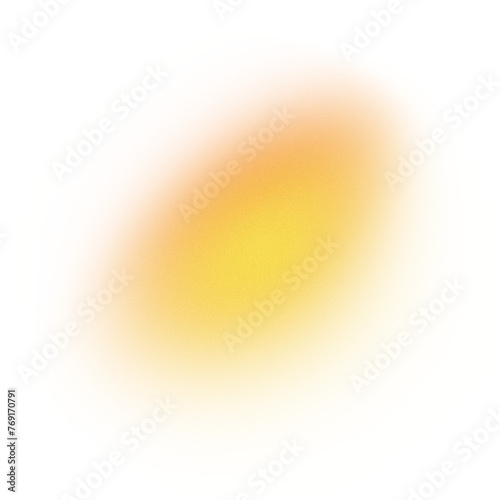 yellow blurred gradient shape on transparent background