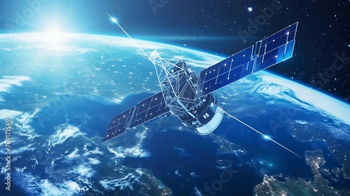 Advanced Telecommunication Satellites in Earth's Orbit. Generative ai