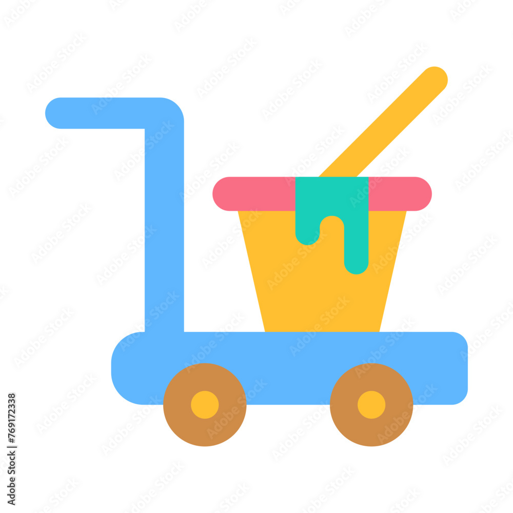 Cleaning Cart Icon Cleaning Cart Icon