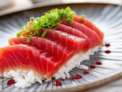 Japanese Sashimi - Raw Tuna Sashimi with Rice