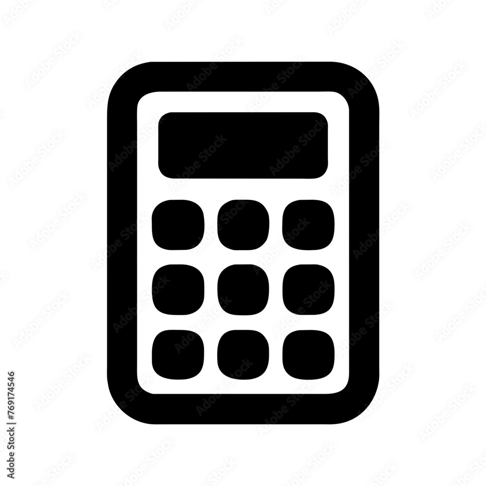 Calculator icon isolated on a Transparent Background Calculator icon isolated on a Transparent Background