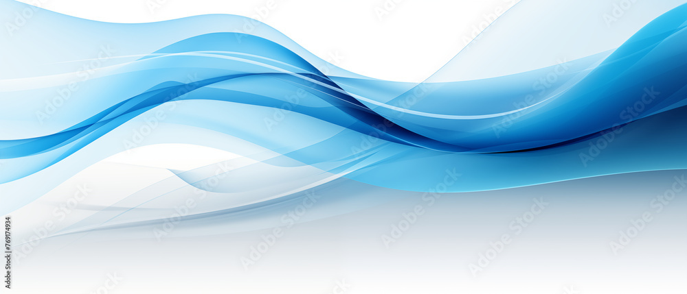 Fototapeta premium Fluid Blue Abstract Wave Background for Modern Design