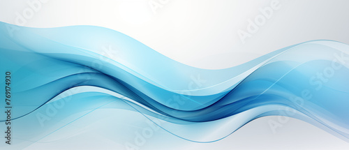 Sleek Blue Abstract Wave Illustration for Creative Design