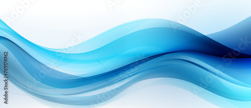 Dynamic Blue Wave Abstract Design for Artistic Background