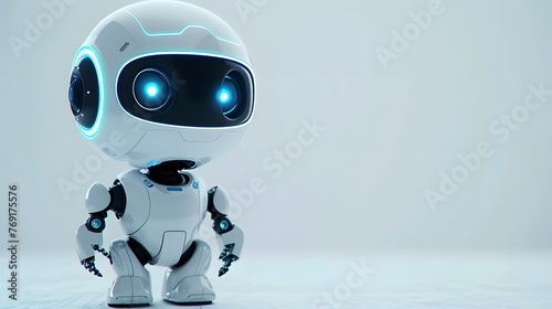 white robot on the white background © Vlad Kapusta