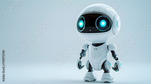 white robot on the white background