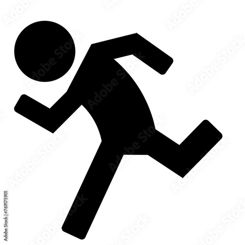 ピクトグラム「逃げる」