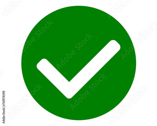 green white check mark button icon transparent background