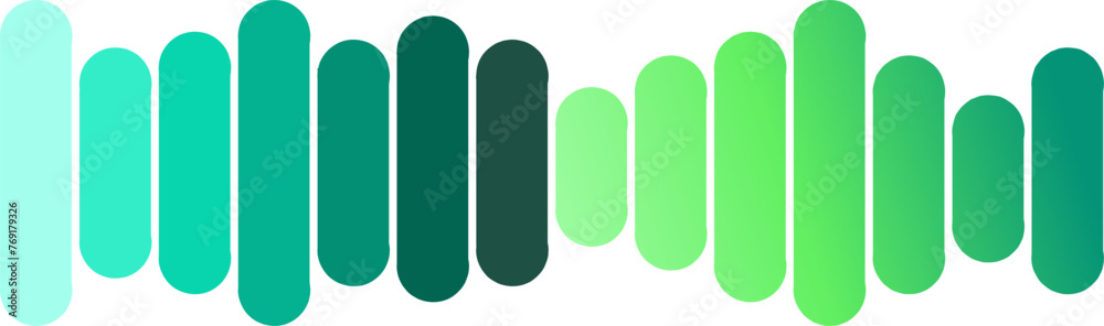 continuous spectrum linear The colors in the spectrum range from dark green at the left to light green at the right. continuous spectrum linear The colors in the spectrum range from dark green at the left to light green at the right.