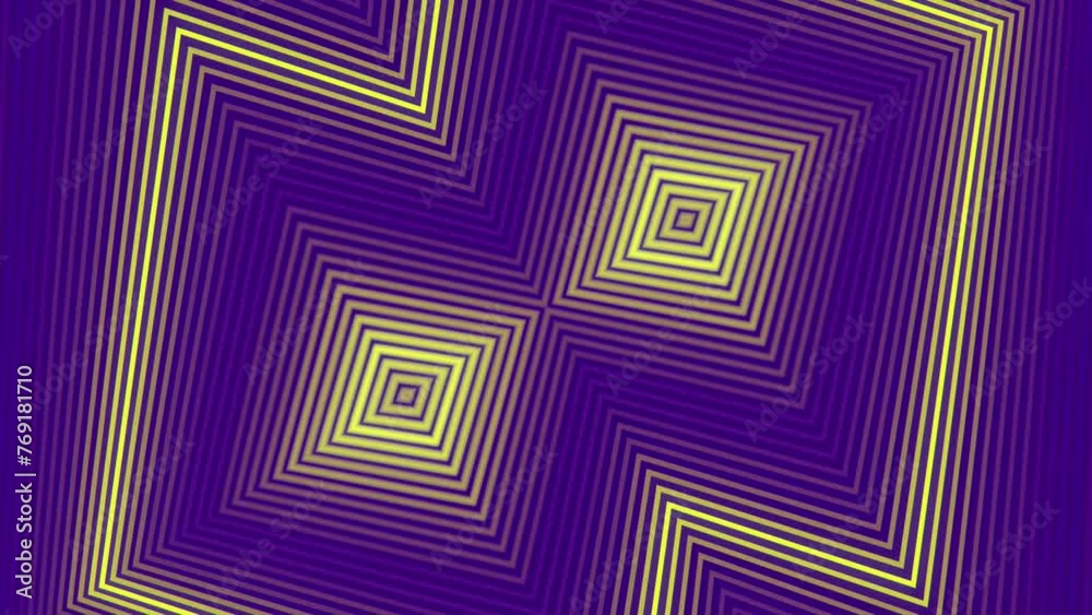 Digital loop animation with running light wave shape. 3d rendering 4K
