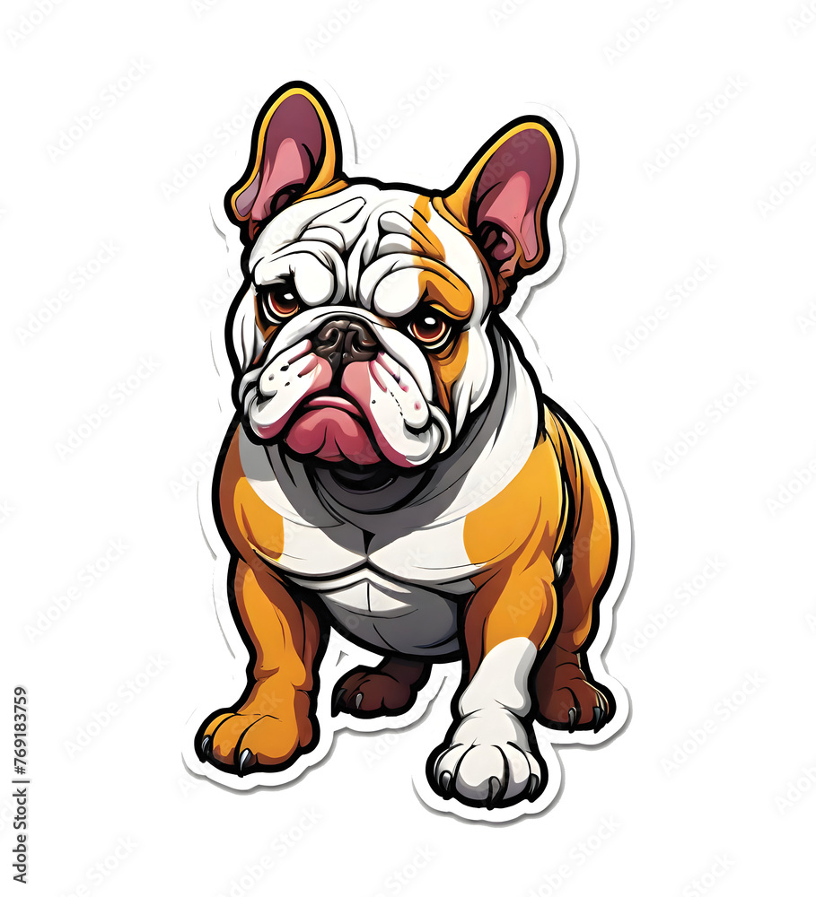 French Bulldog. Perfect for stickers, t-shirts or Design templates. Generative AI. V2
