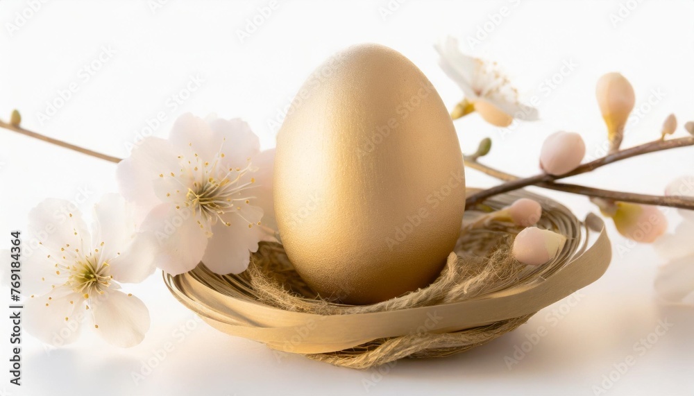 handmade easter egg isolated on a white