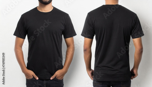 maglietta nera t-shirt avanti retro 